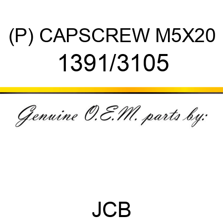 (P) CAPSCREW M5X20 1391/3105