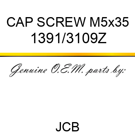 CAP SCREW M5x35 1391/3109Z