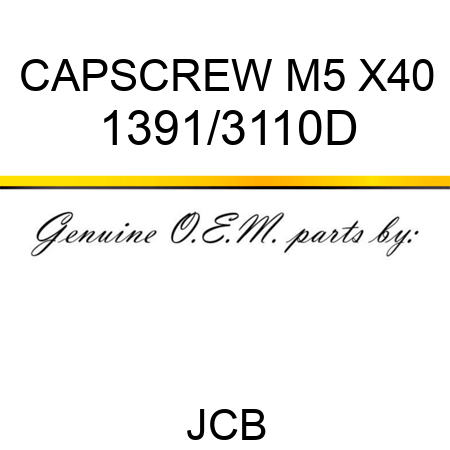 CAPSCREW M5 X40 1391/3110D