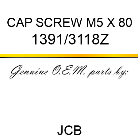 CAP SCREW M5 X 80 1391/3118Z