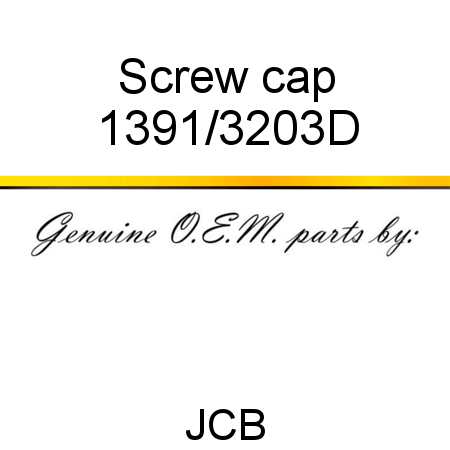 Screw, cap 1391/3203D
