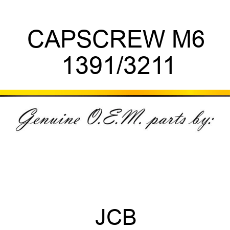 CAPSCREW M6 1391/3211