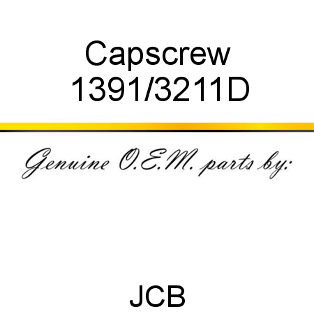 Capscrew 1391/3211D