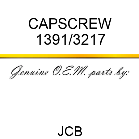 CAPSCREW 1391/3217