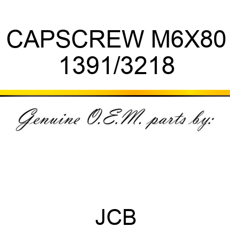 CAPSCREW M6X80 1391/3218
