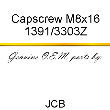 Capscrew, M8x16 1391/3303Z