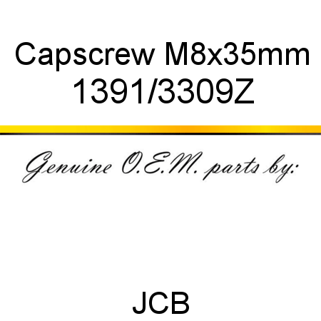 Capscrew, M8x35mm 1391/3309Z