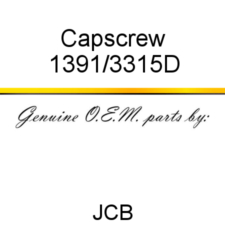 Capscrew 1391/3315D