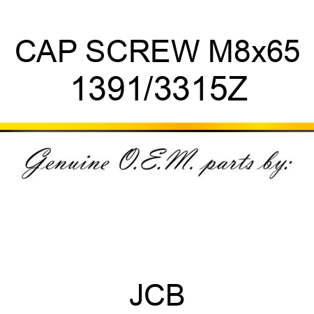 CAP SCREW M8x65 1391/3315Z