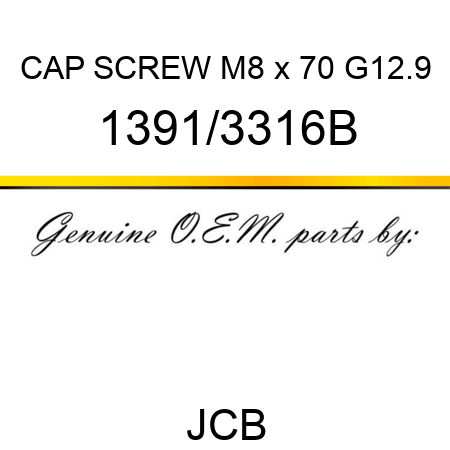 CAP SCREW M8 x 70 G12.9 1391/3316B