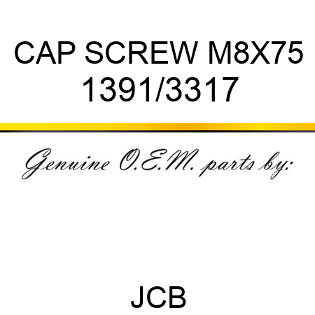 CAP SCREW M8X75 1391/3317