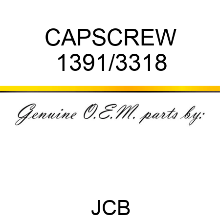 CAPSCREW 1391/3318