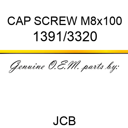 CAP SCREW M8x100 1391/3320