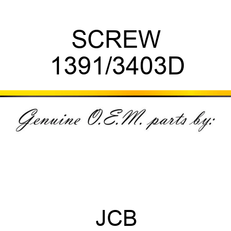 SCREW 1391/3403D