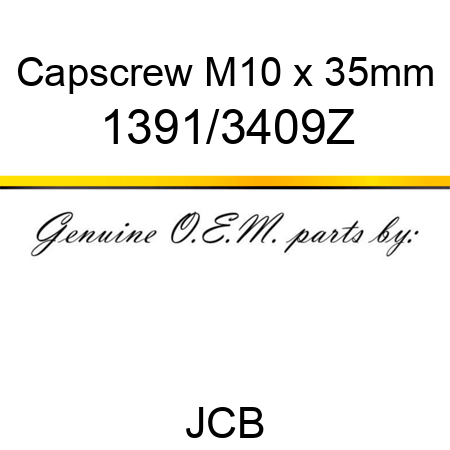 Capscrew, M10 x 35mm 1391/3409Z