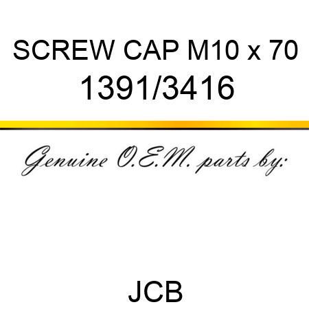 SCREW CAP M10 x 70 1391/3416