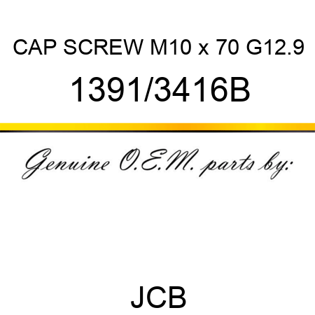 CAP SCREW M10 x 70 G12.9 1391/3416B