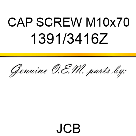CAP SCREW M10x70 1391/3416Z