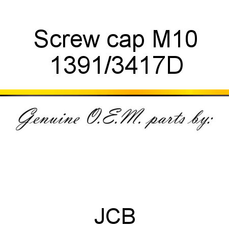 Screw, cap, M10 1391/3417D