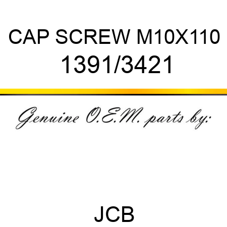 CAP SCREW M10X110 1391/3421