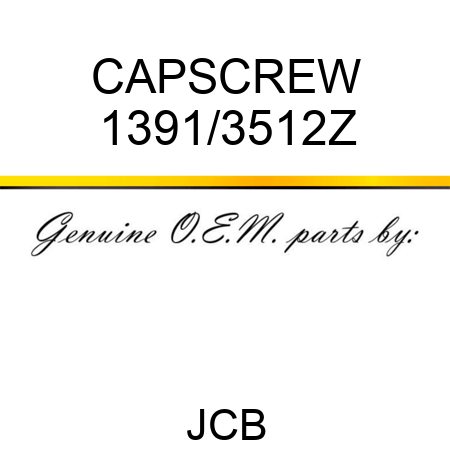 CAPSCREW 1391/3512Z