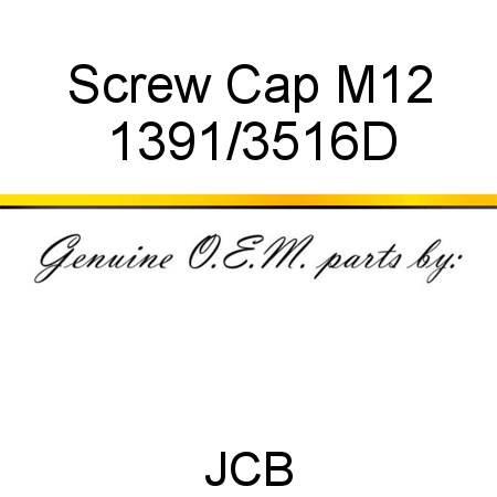 Screw, Cap M12 1391/3516D
