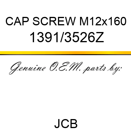 CAP SCREW M12x160 1391/3526Z