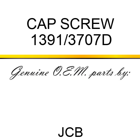 CAP SCREW 1391/3707D