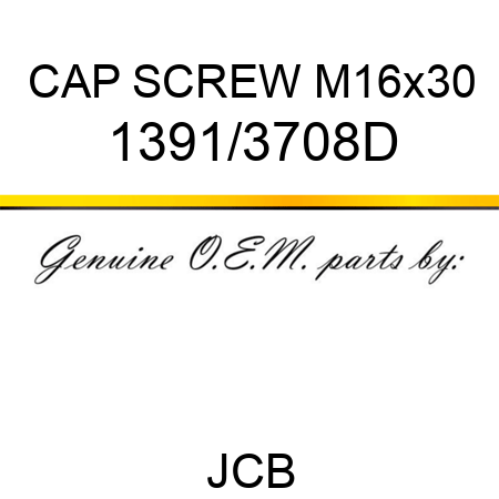 CAP SCREW M16x30 1391/3708D
