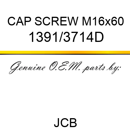 CAP SCREW M16x60 1391/3714D