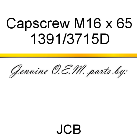 Capscrew, M16 x 65 1391/3715D