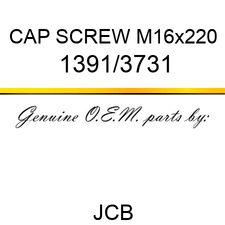 CAP SCREW M16x220 1391/3731