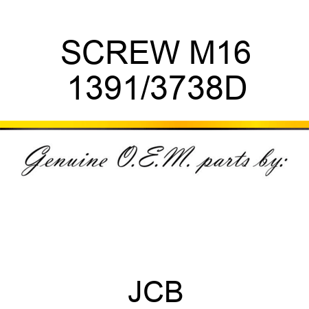 SCREW M16 1391/3738D