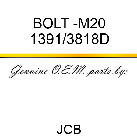 BOLT -M20 1391/3818D