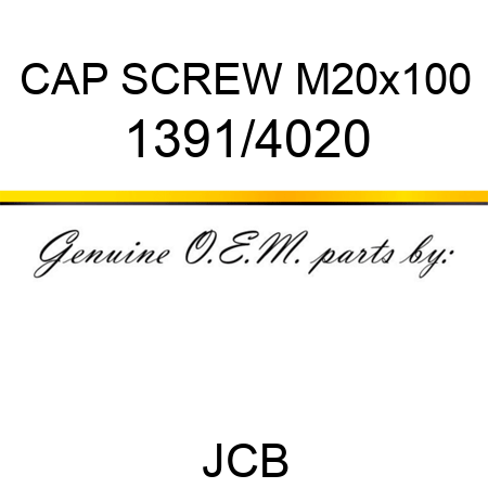 CAP SCREW M20x100 1391/4020