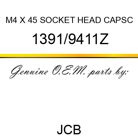 M4 X 45 SOCKET HEAD CAPSC 1391/9411Z