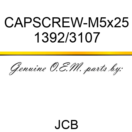 CAPSCREW-M5x25 1392/3107