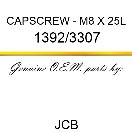 CAPSCREW - M8 X 25L 1392/3307