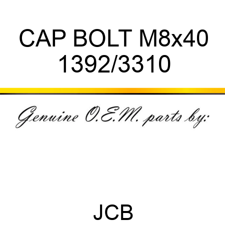 CAP BOLT M8x40 1392/3310