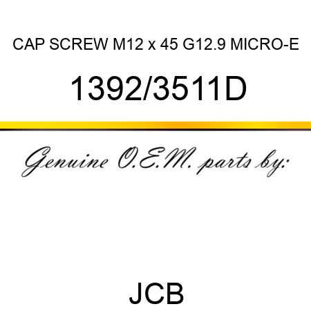 CAP SCREW M12 x 45 G12.9 MICRO-E 1392/3511D