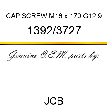 CAP SCREW M16 x 170 G12.9 1392/3727