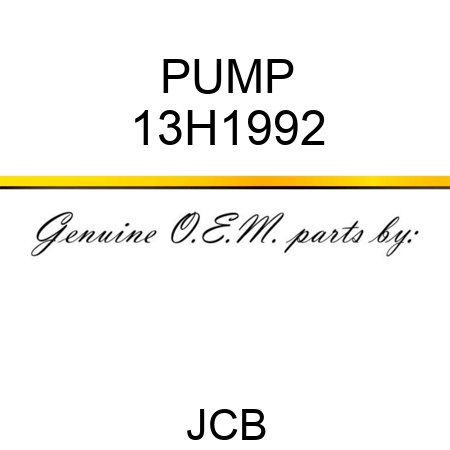 PUMP 13H1992