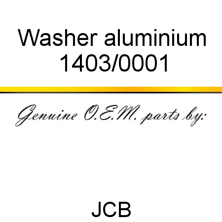 Washer, aluminium 1403/0001