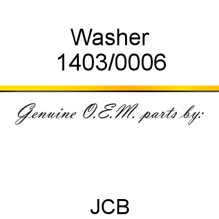 Washer 1403/0006