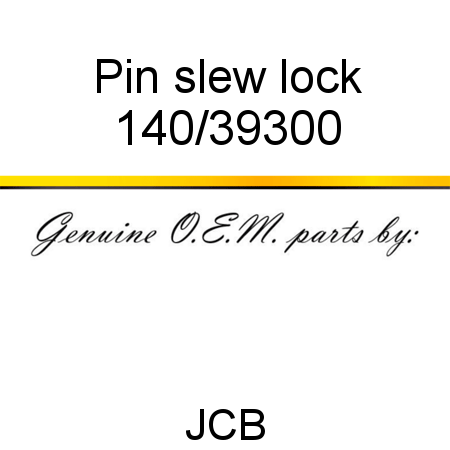 Pin, slew lock 140/39300