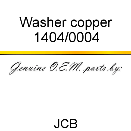 Washer, copper 1404/0004