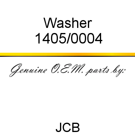 Washer 1405/0004