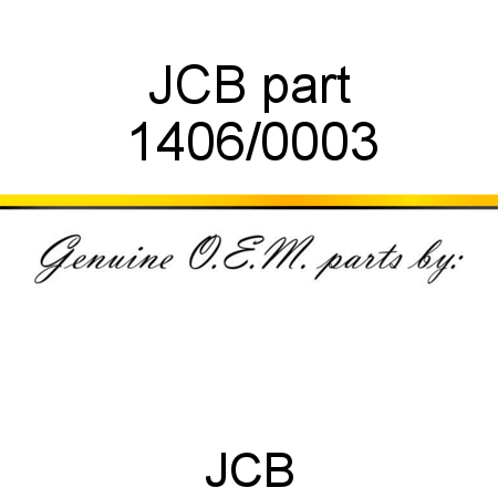JCB part 1406/0003