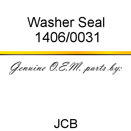 Washer, Seal 1406/0031