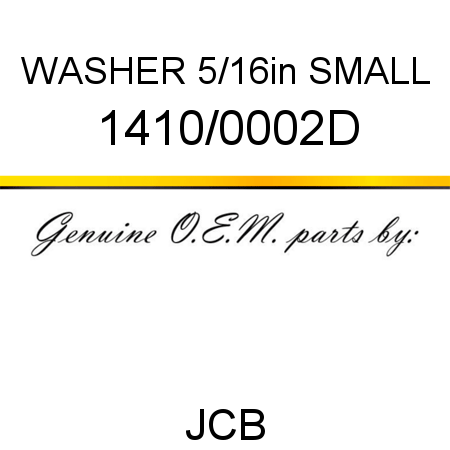 WASHER 5/16in SMALL 1410/0002D